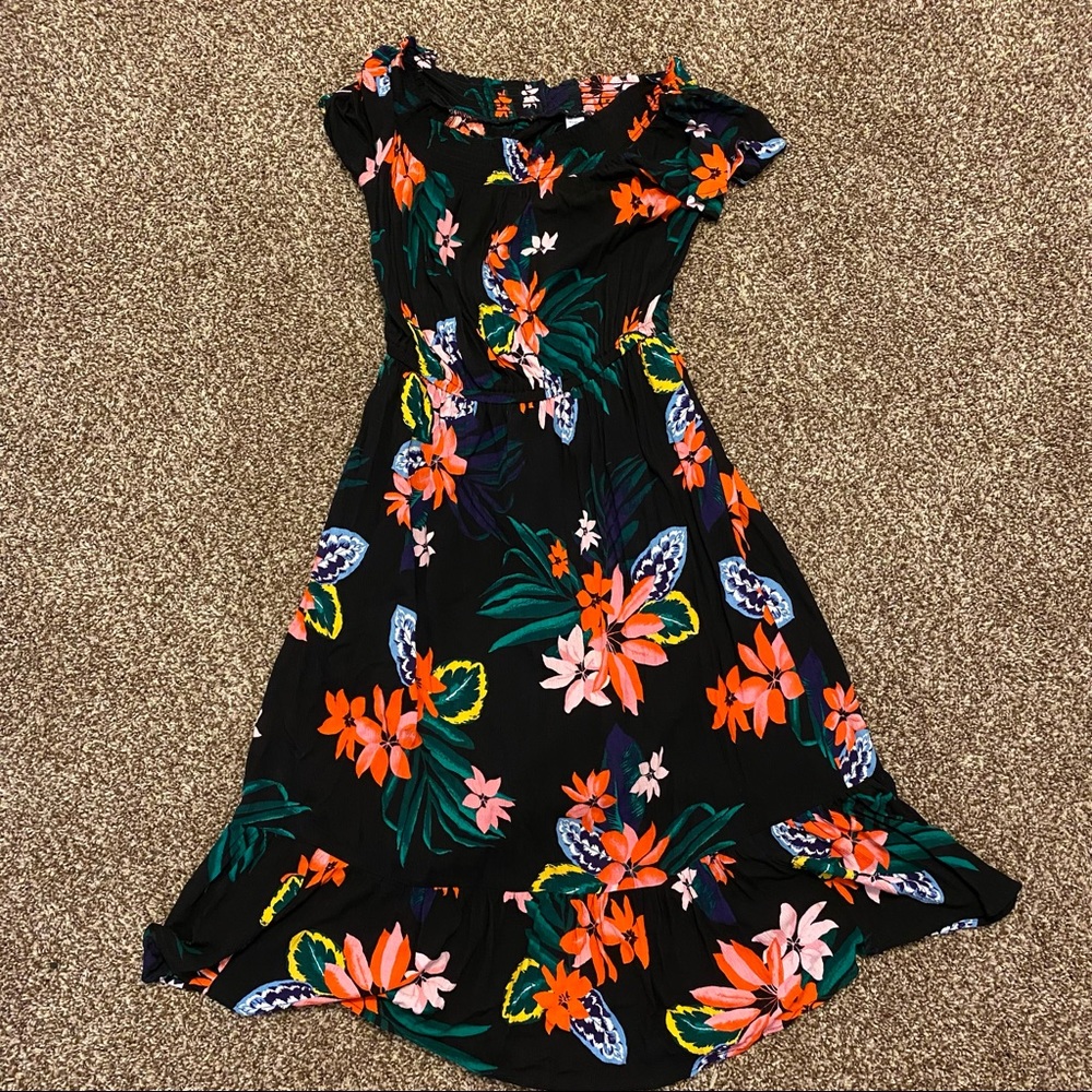 Old navy floral off the shoulder dress